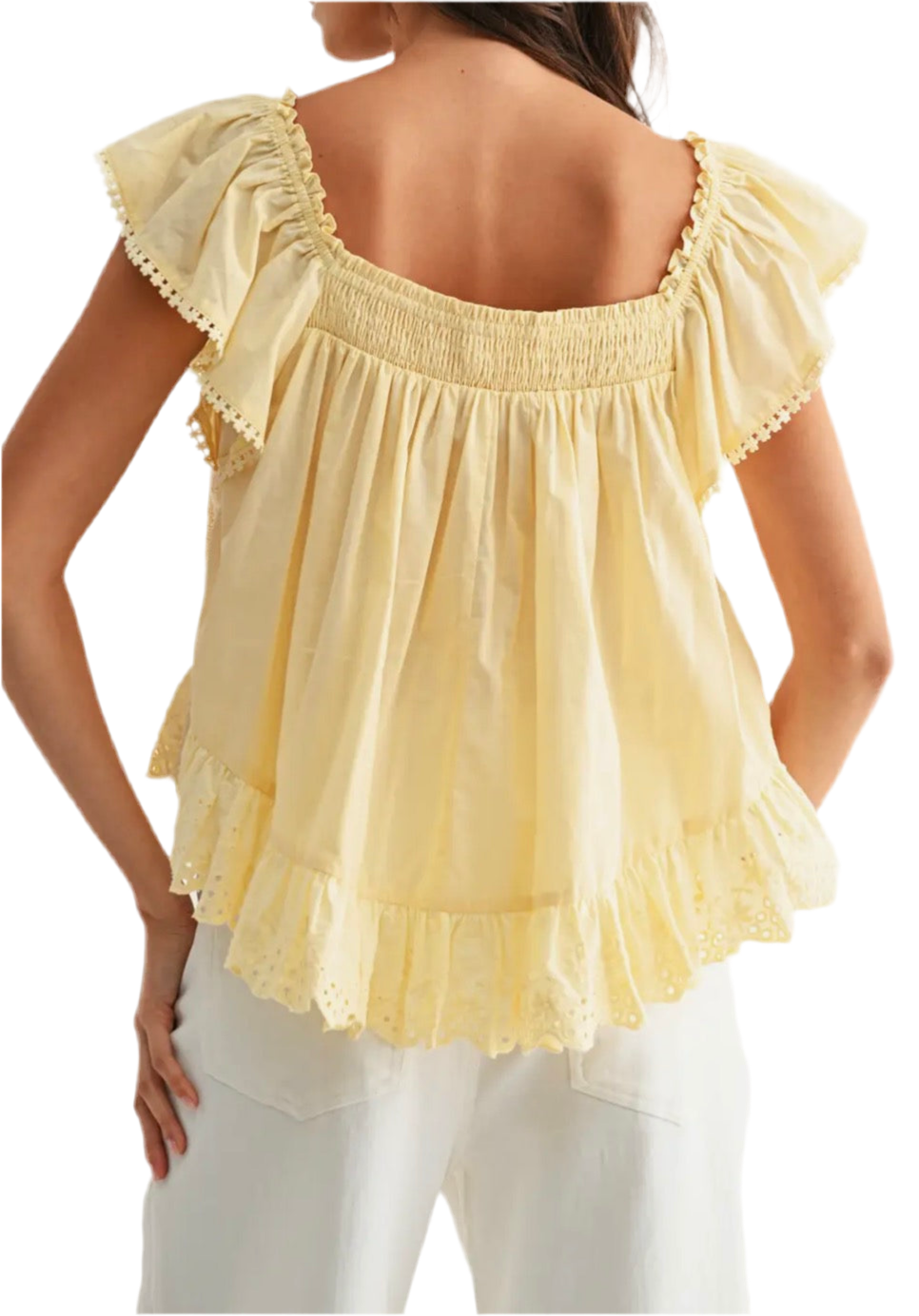 Yellow Lace Blouse