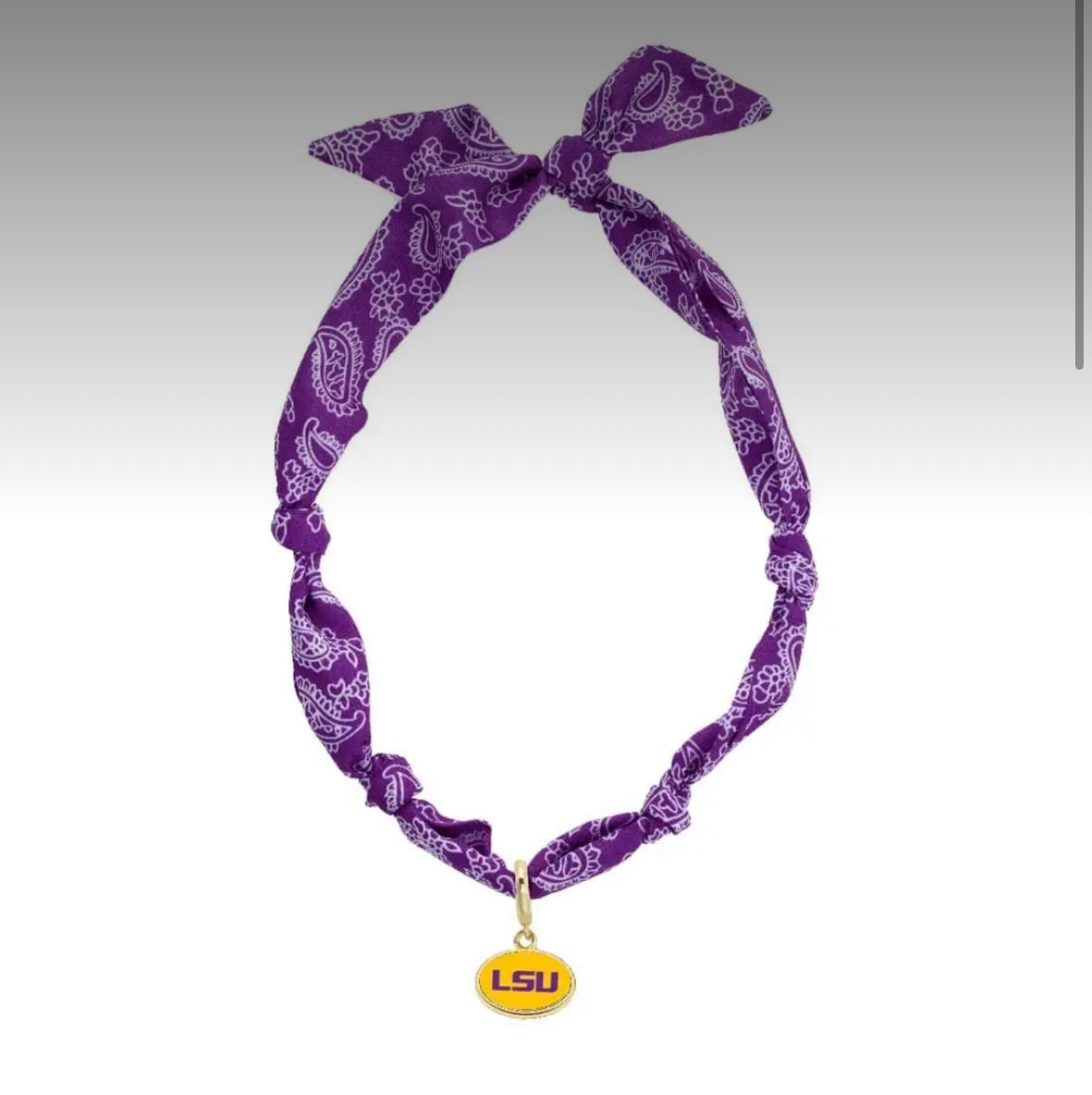 LSU Bandana Style Necklace