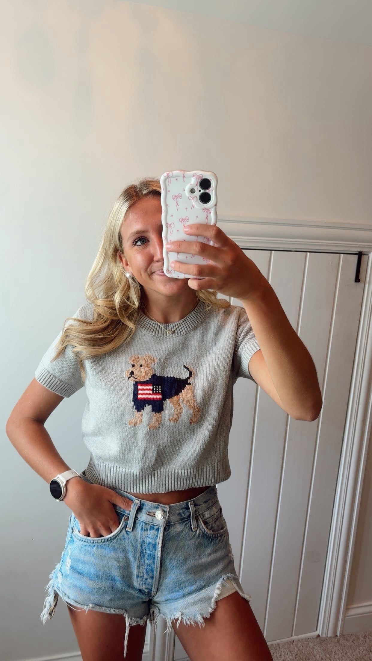 Dog Graphic Sweater Top