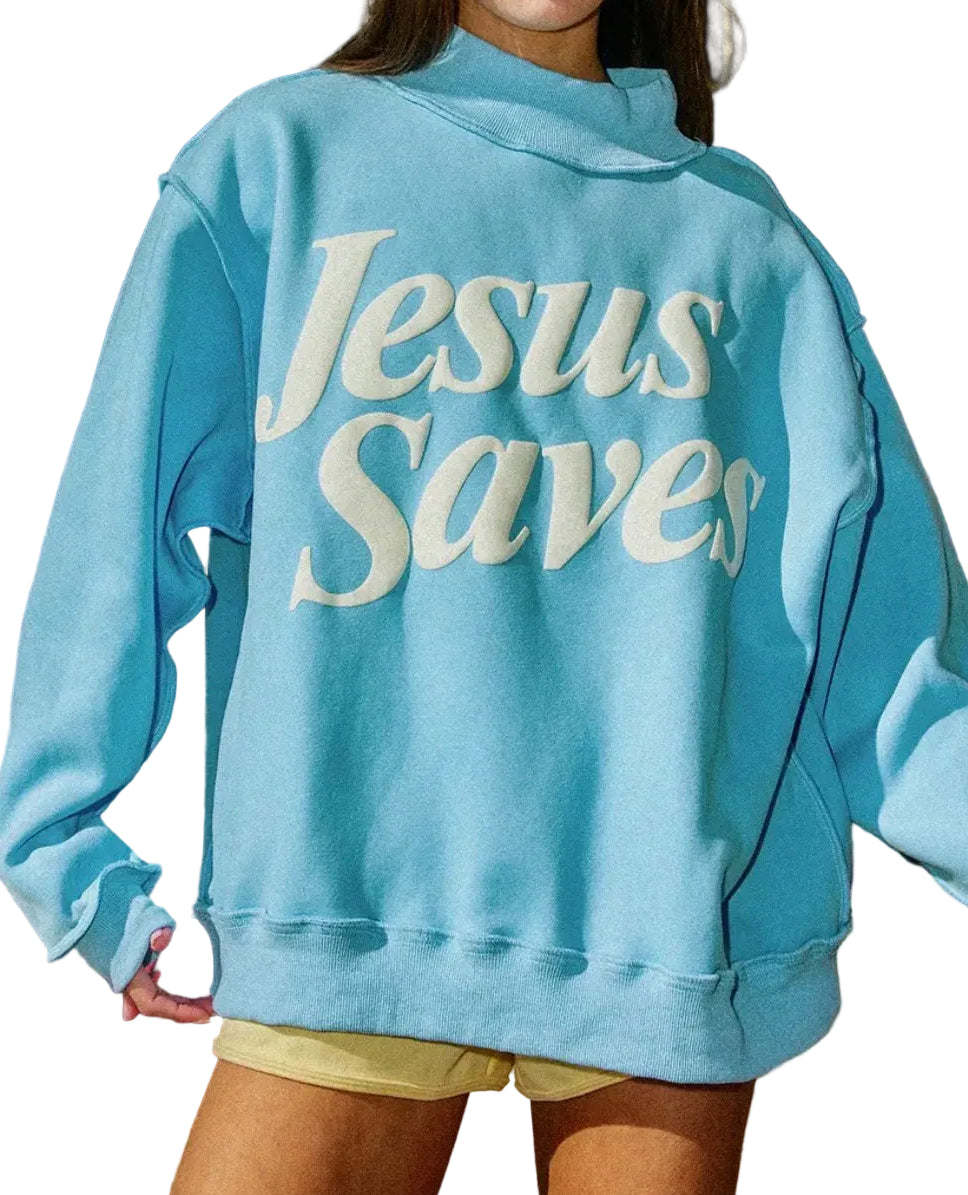 (MAY) PRE ORDER Jesus Saves mock neck