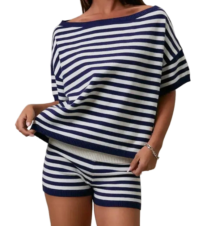 Striped off the Shoulder Set