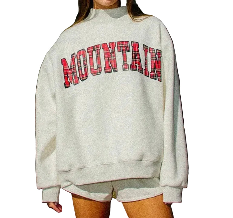 Reversible Lake & Mountains Mock neck