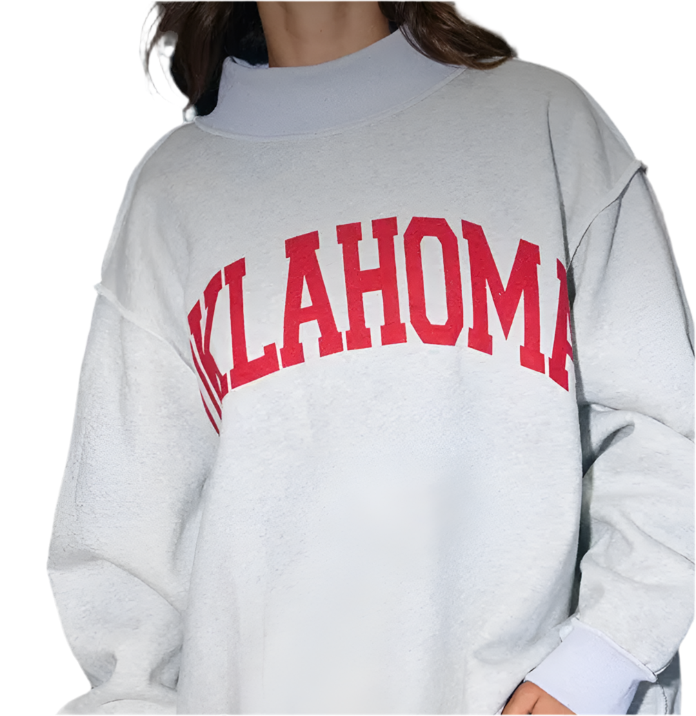 Reversible Oklahoma Mock neck