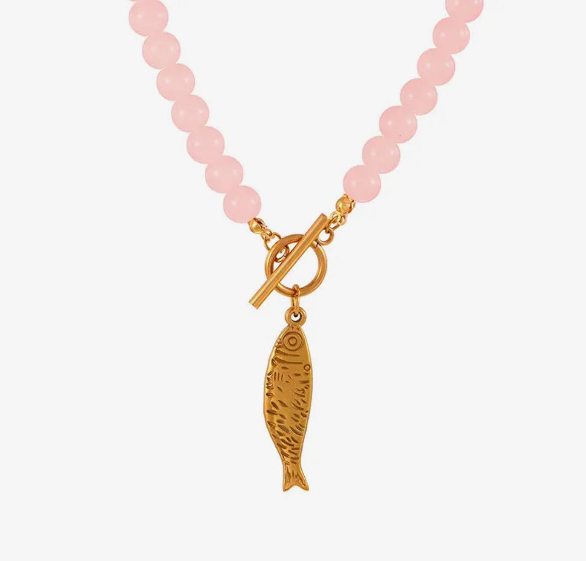 Light Pink Fish Necklace