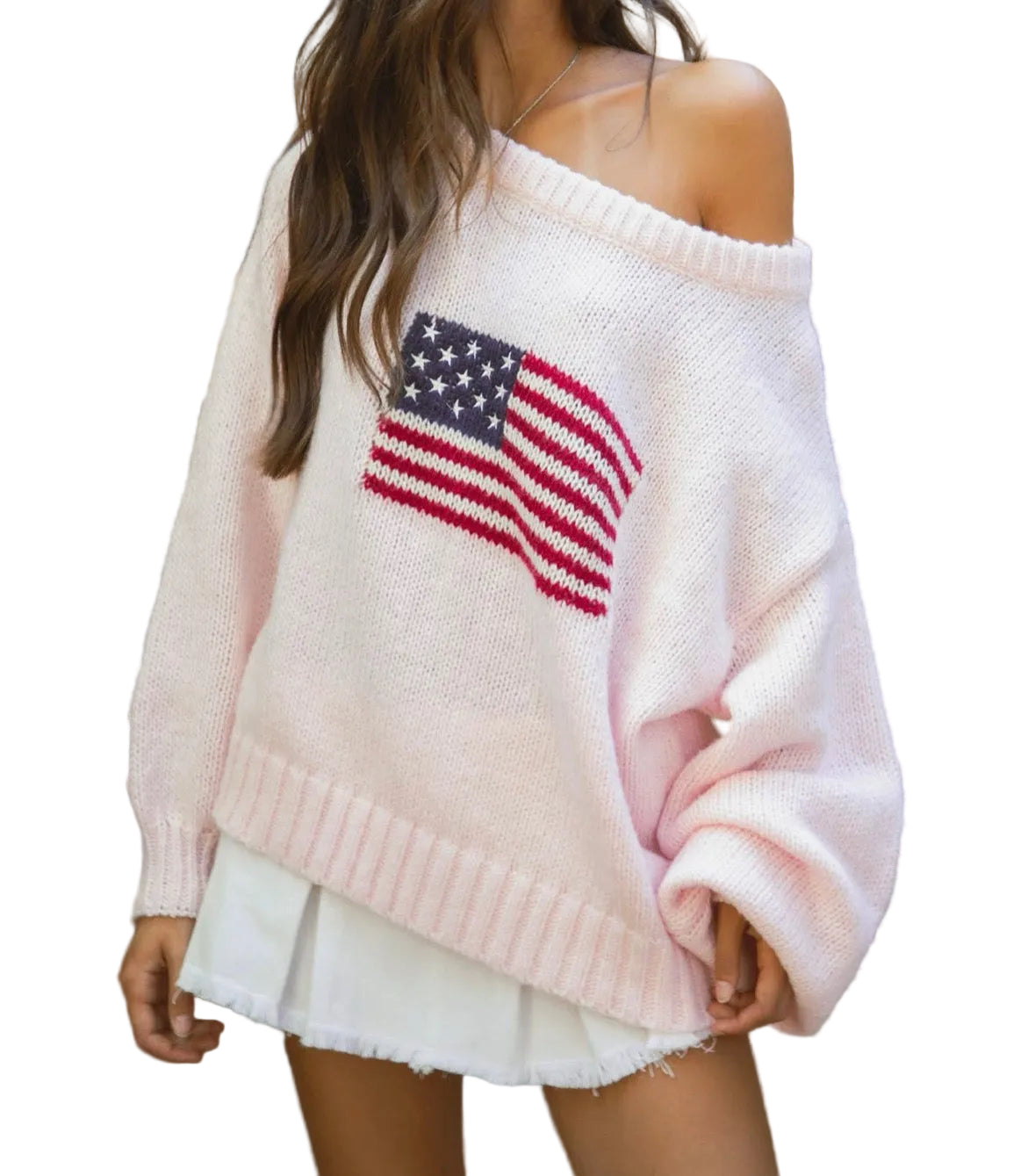 Off the shoulder Pink Sweater