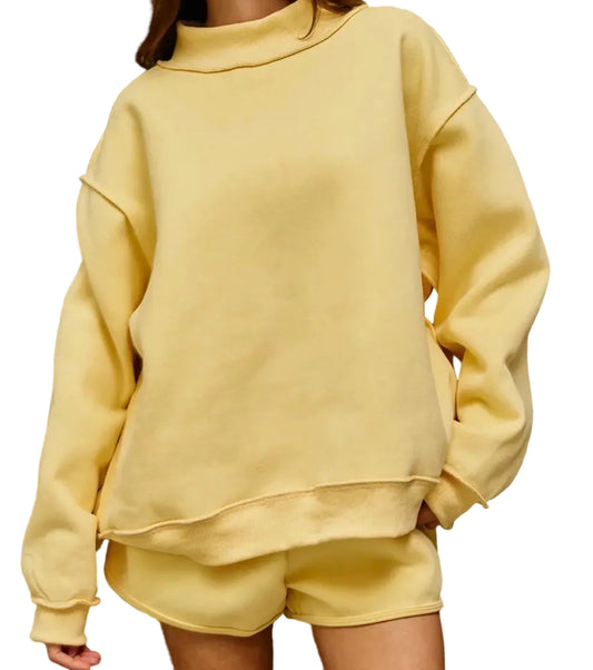 Yellow Mock Neck