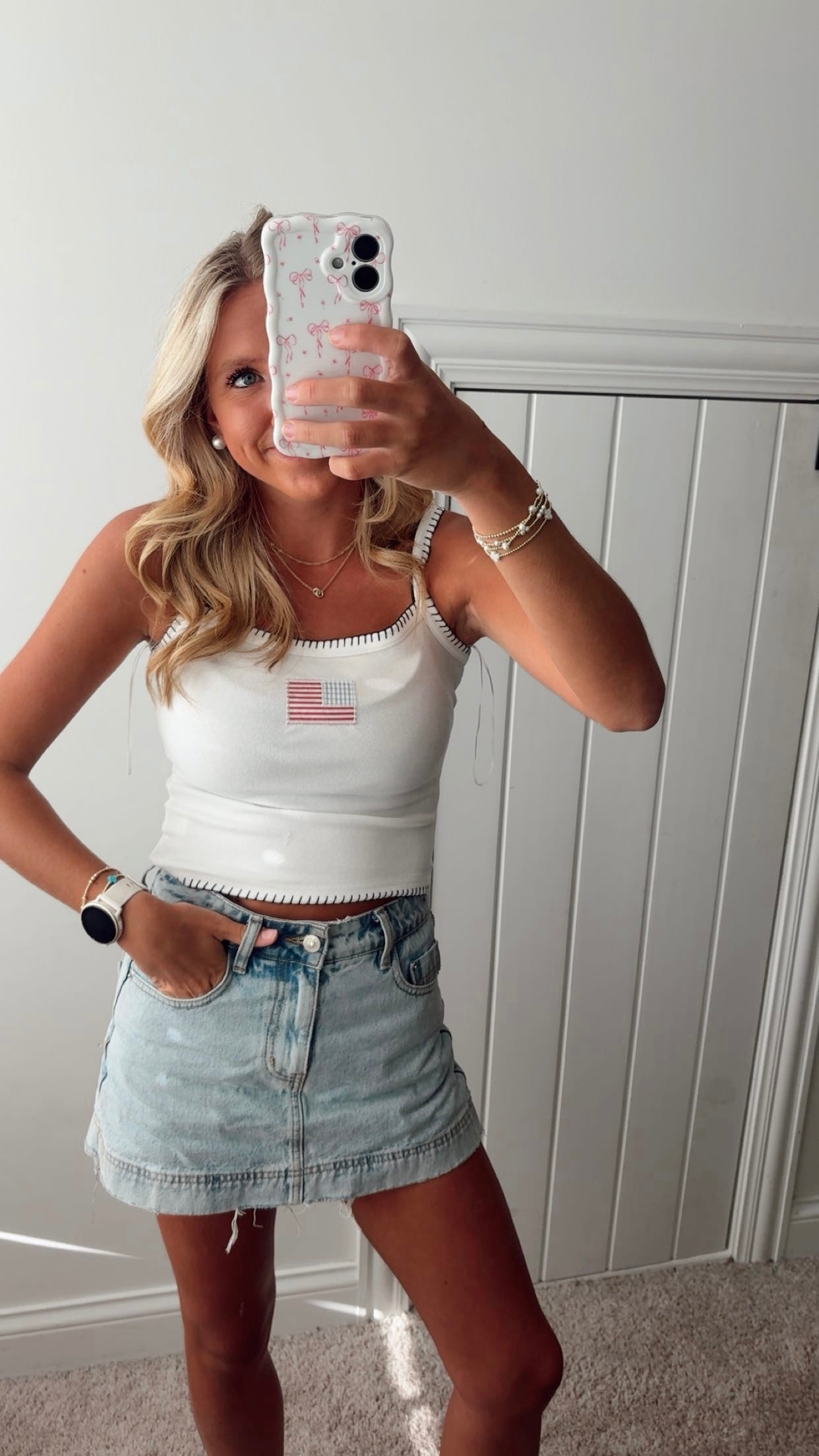 White American Flag Tank
