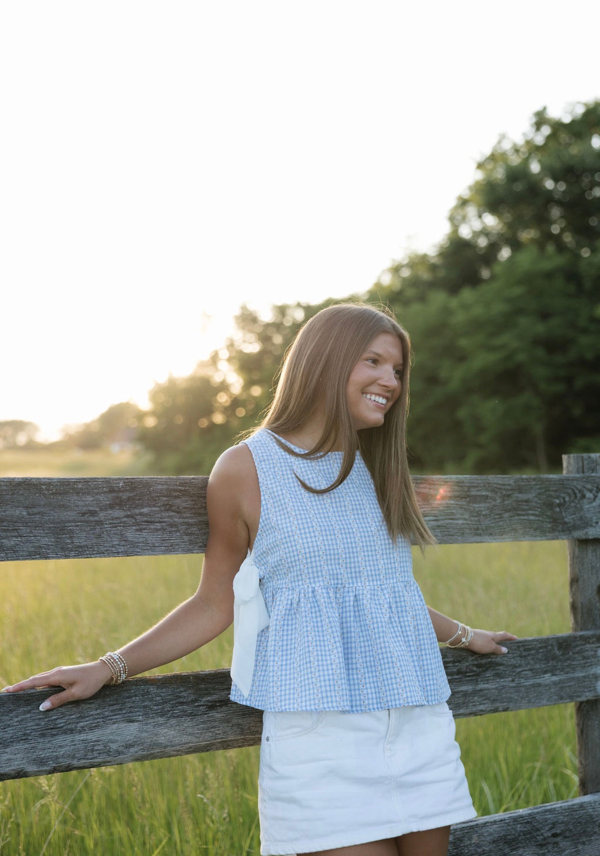Sky Peplum Top