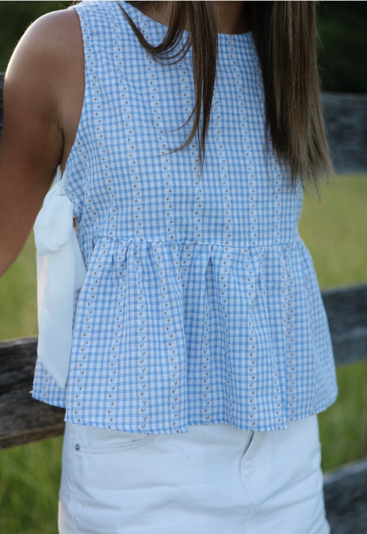 Sky Peplum Top
