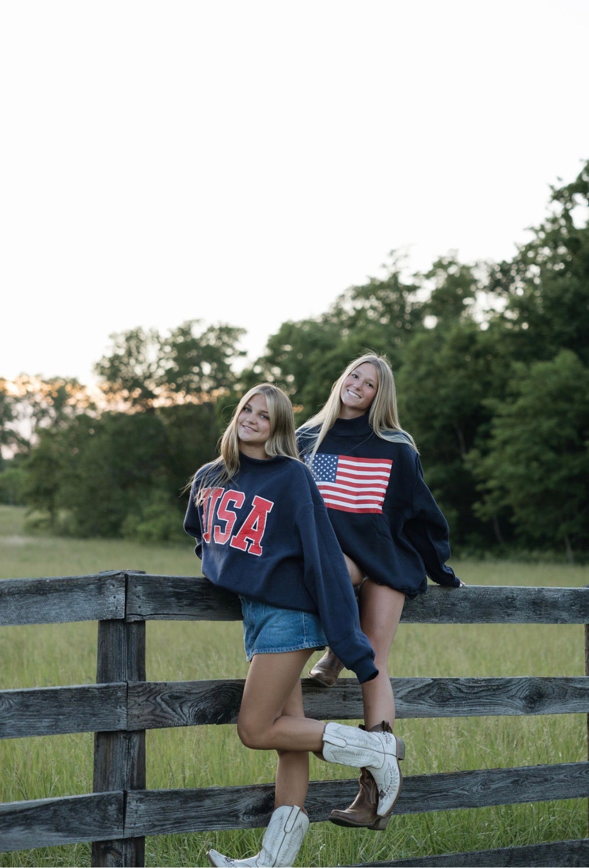 Reversible USA Mock Neck