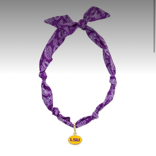 LSU Bandana Style Necklace