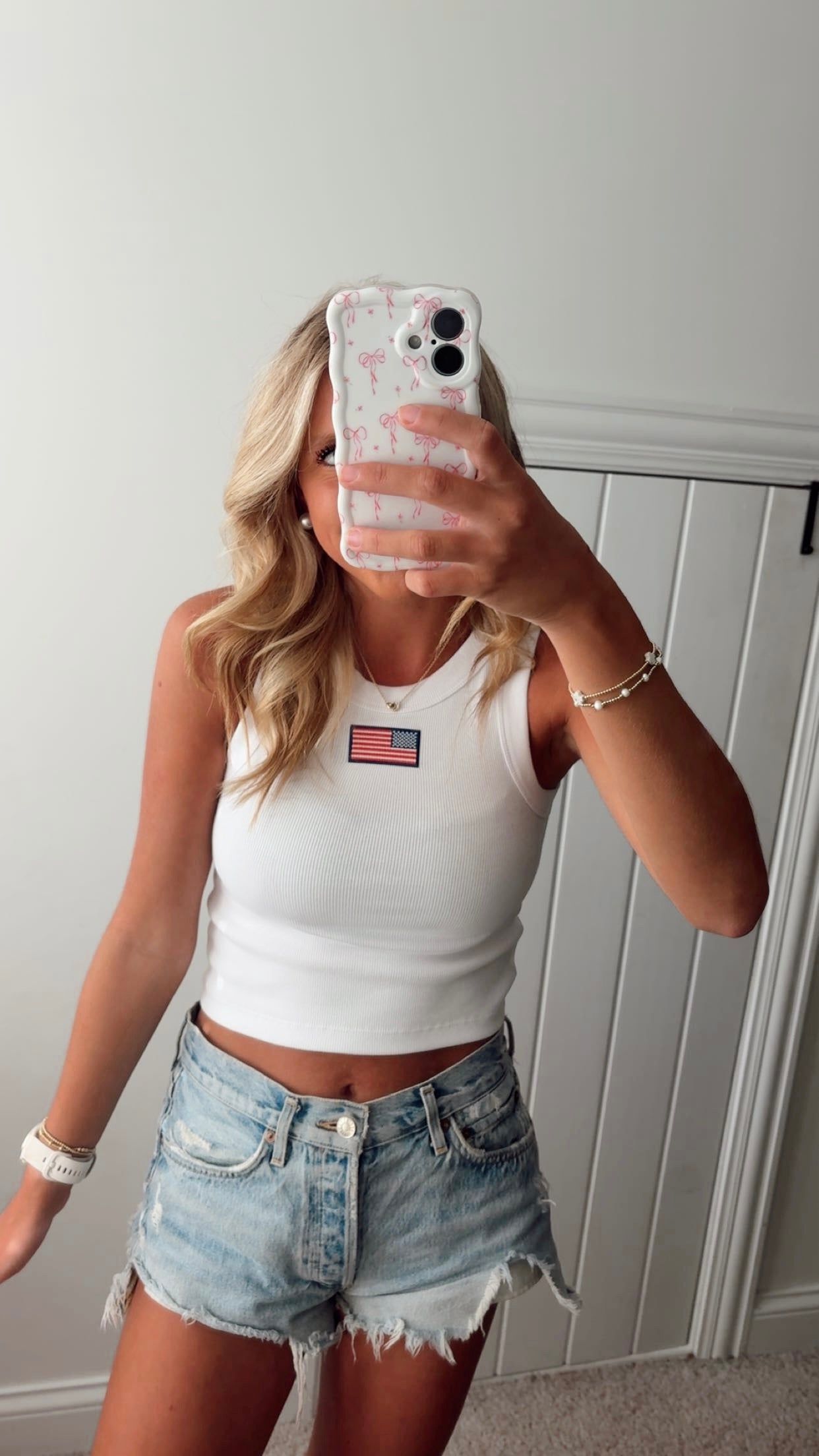 USA embroidered tank