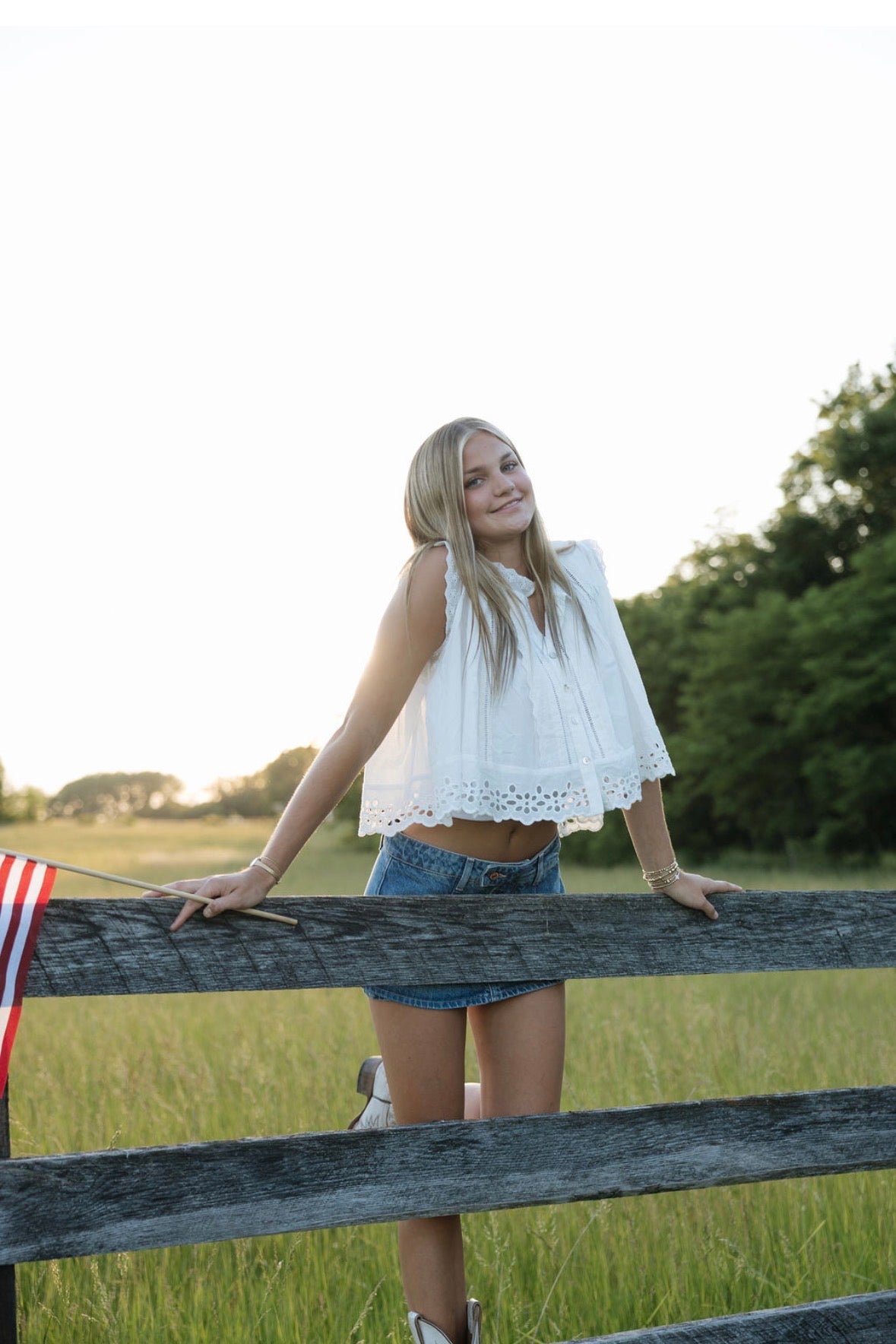 White Button Blouse