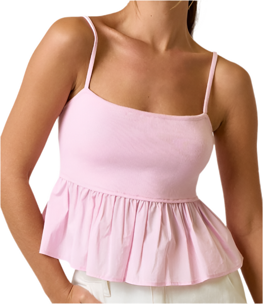 Pink Sweater Cami Top