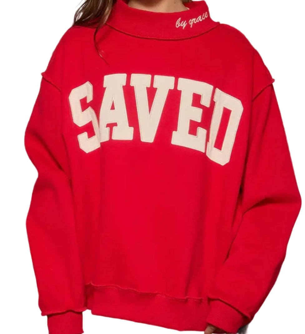 Saved by Grace Mock neck