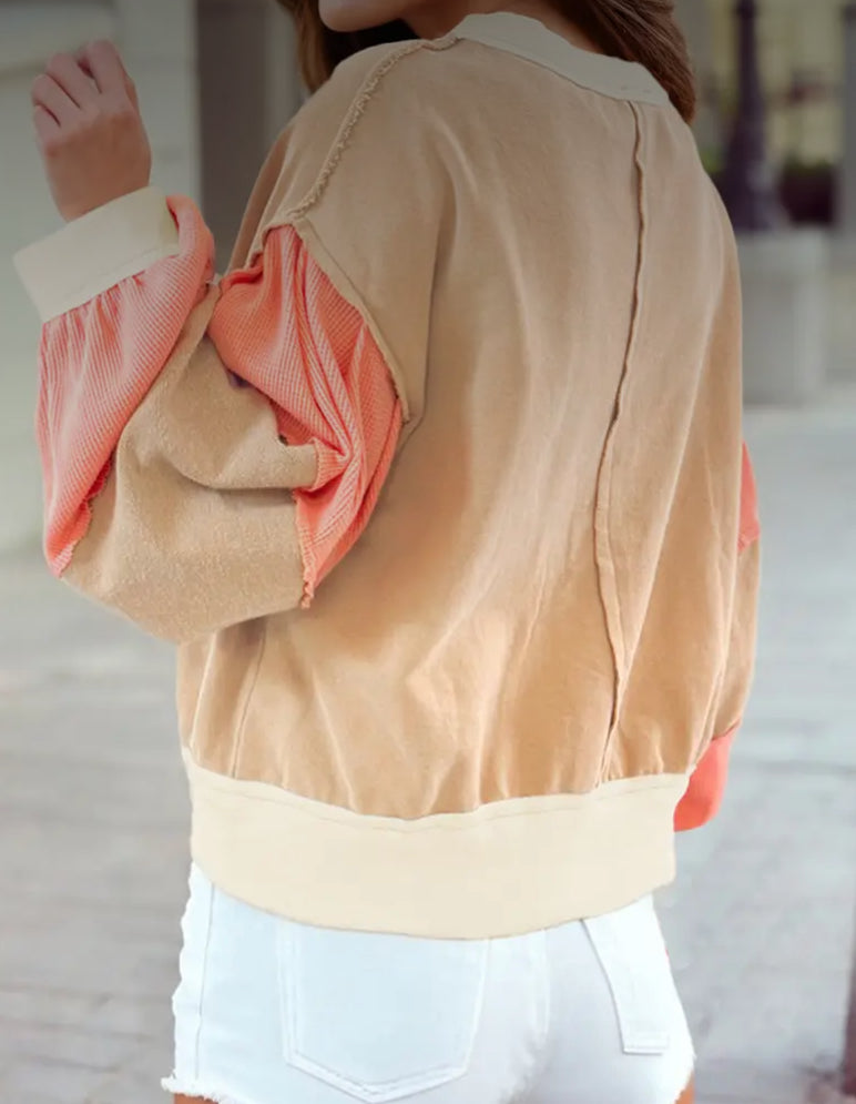 Color Block Sweatshirt – American Honey