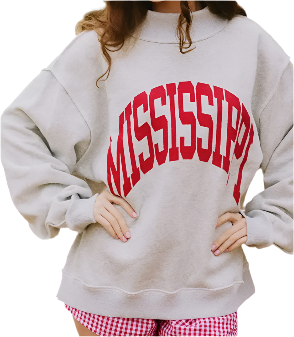 Reversible Mississippi mock neck