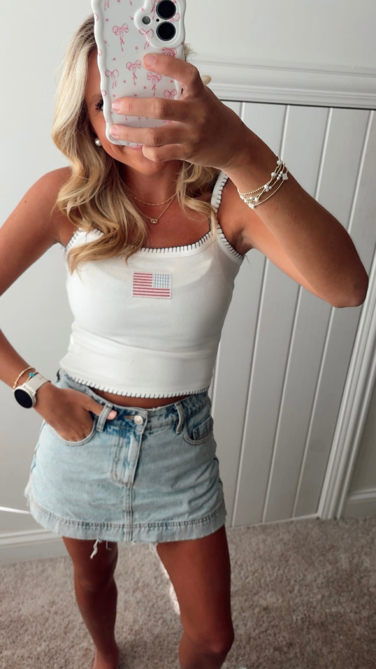 White American Flag Tank