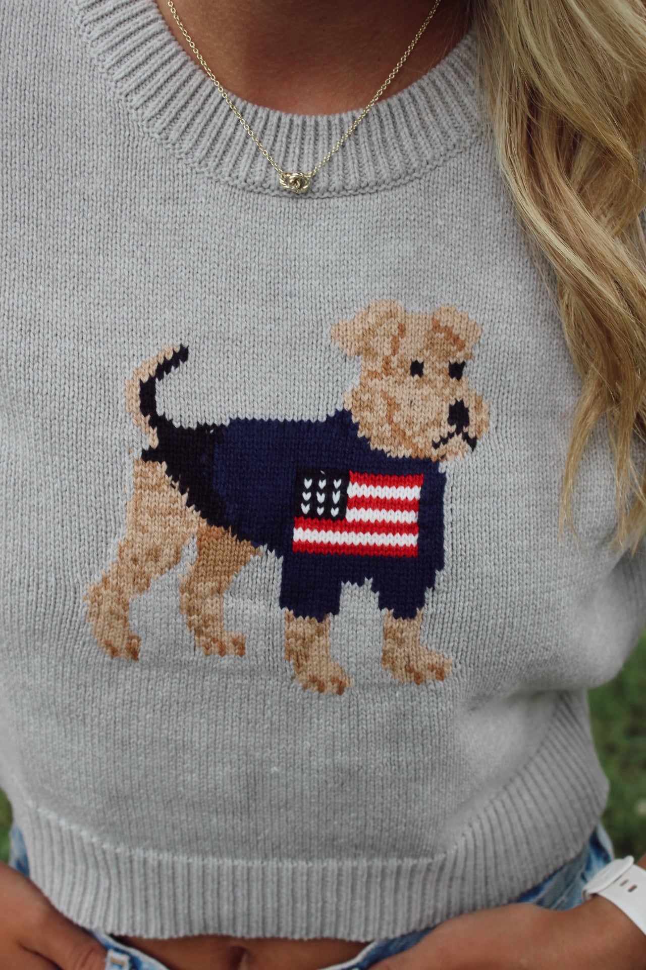 Dog Graphic Sweater Top