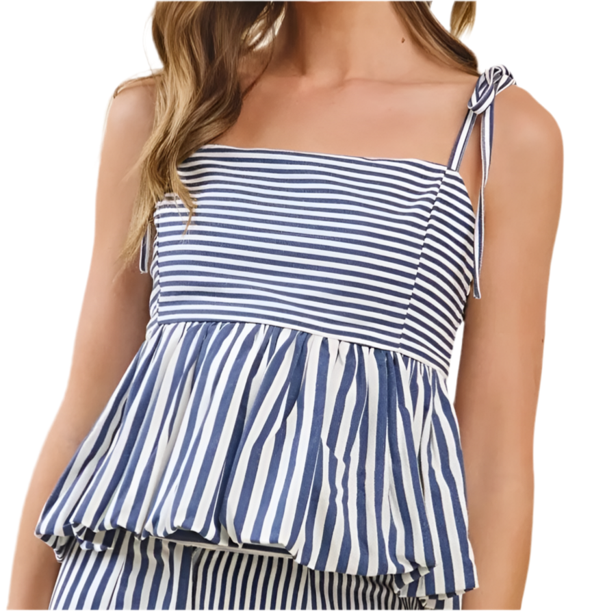 Striped Tie Top