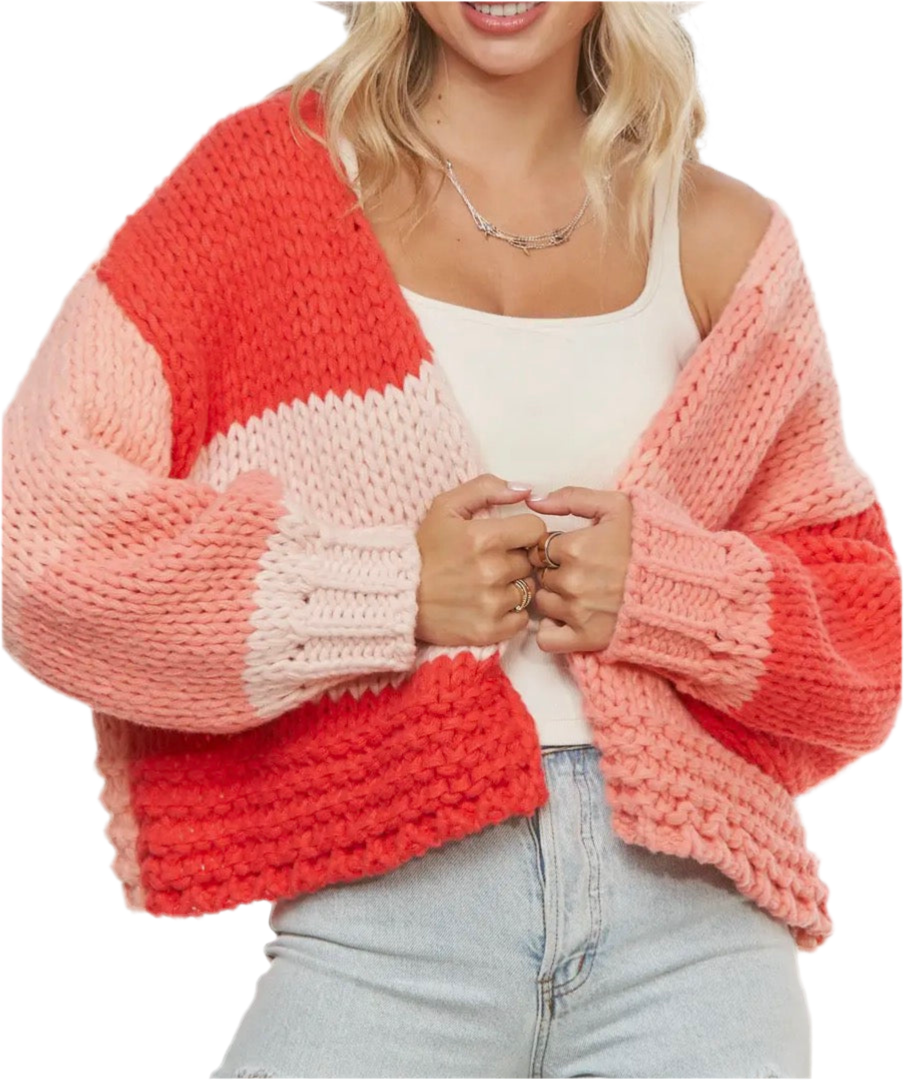 Color block Knit Cardigan