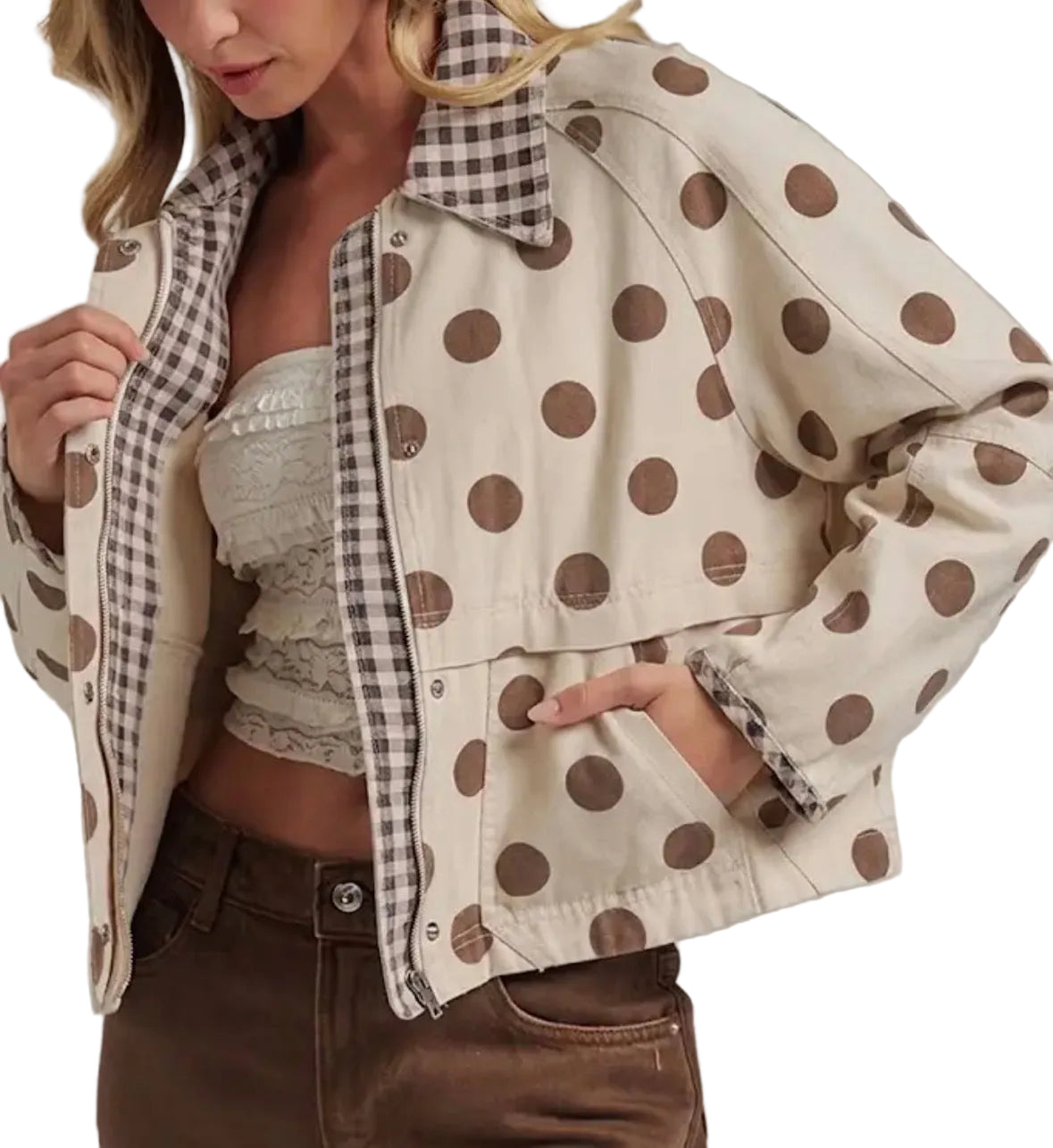 Polka Dot Barn Jacket