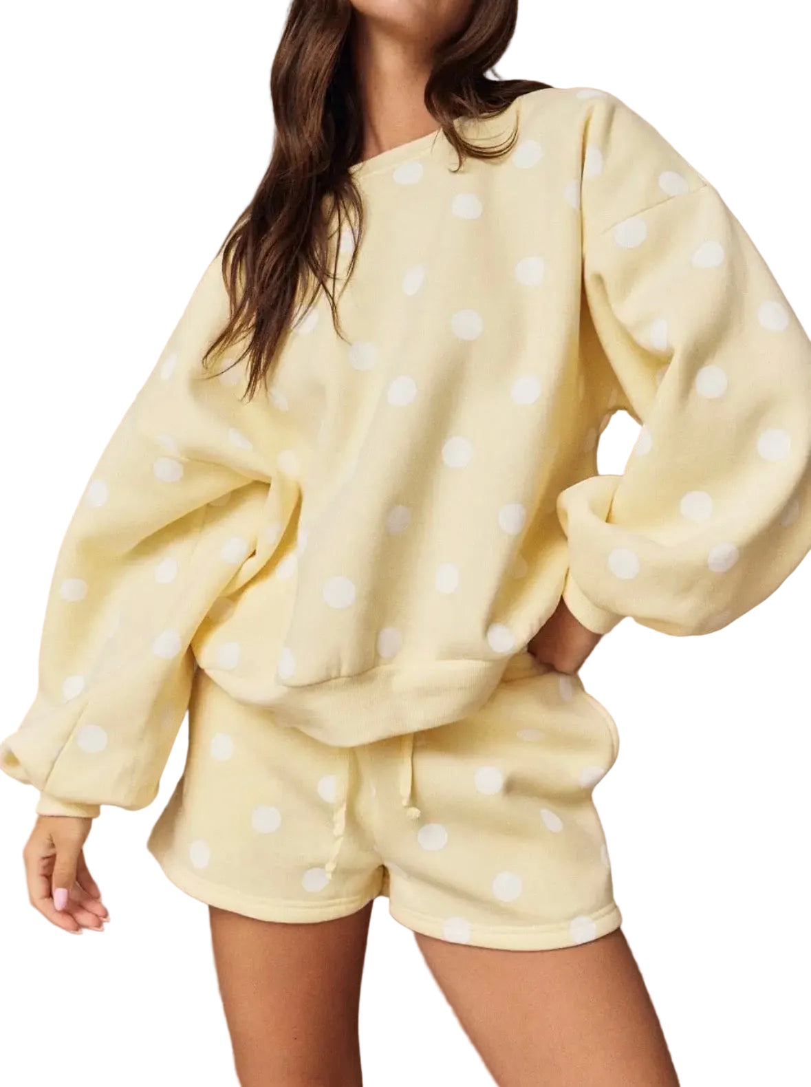 Butter Yellow Polka Dot Set