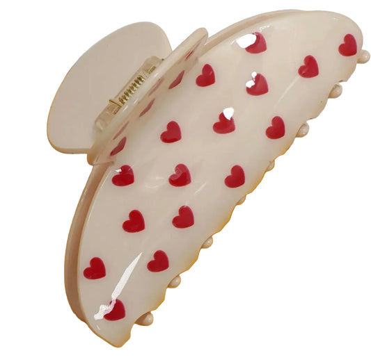 Polka Dot Heart Clip