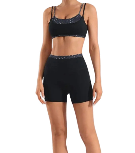 Black Polka Dot Set