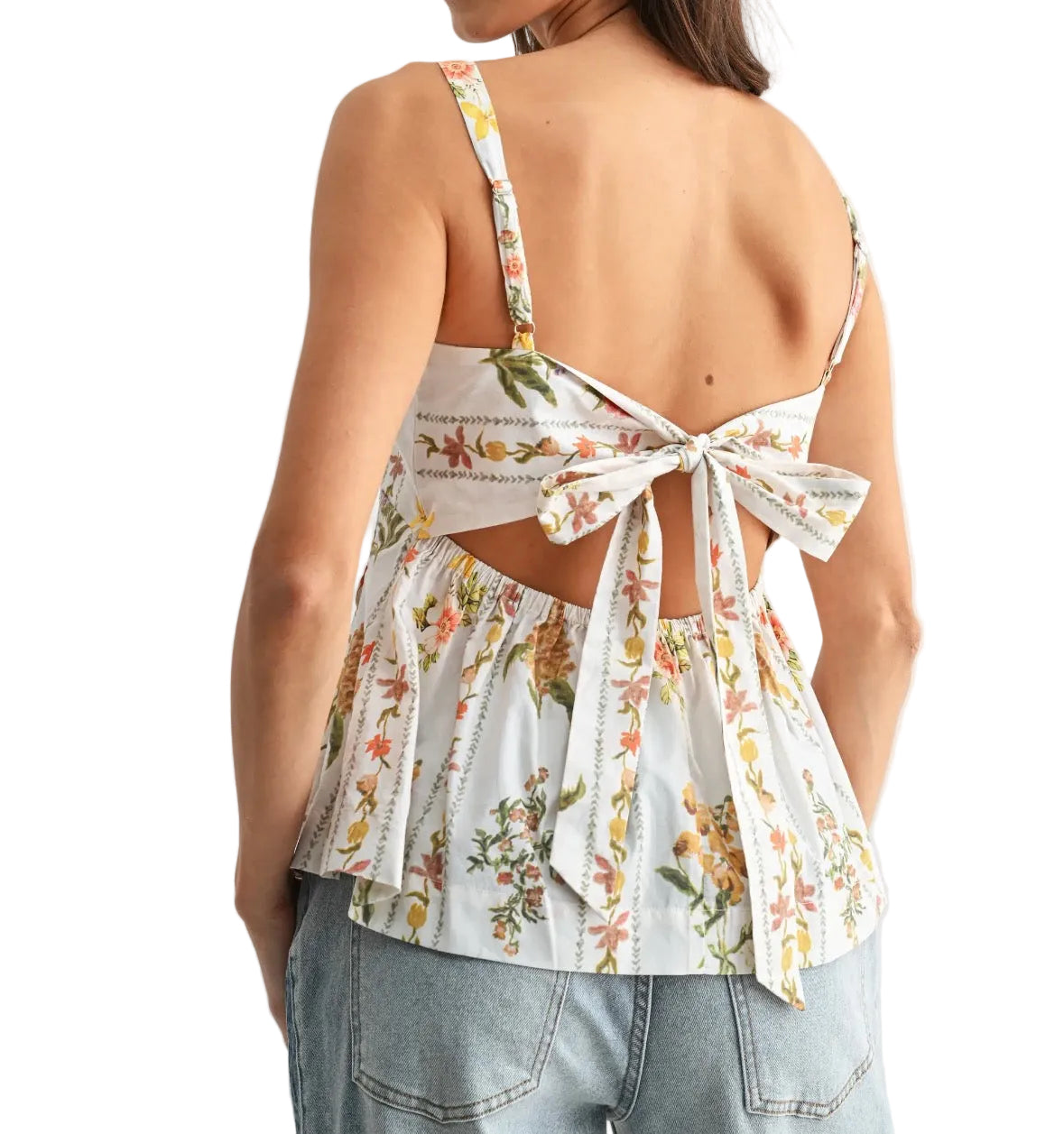 Floral Print Peplum Top