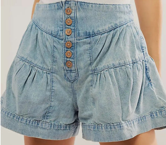 Cotton Denim Shorts