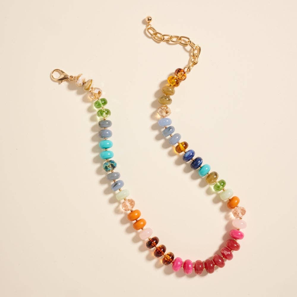 Marbled Beaded Necklace