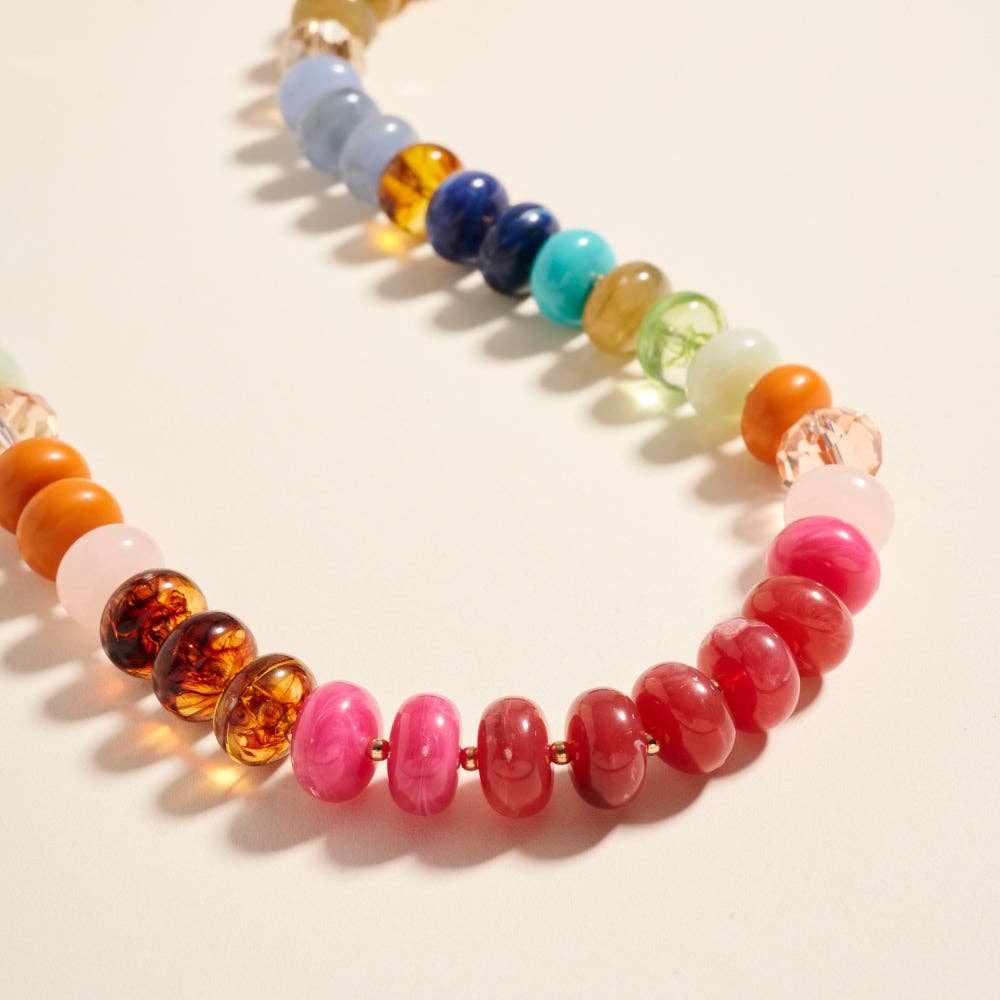Marbled Beaded Necklace