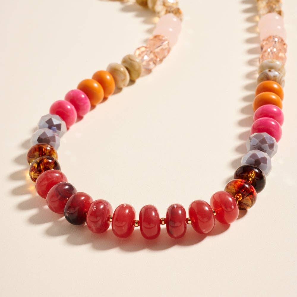 Marbled Beaded Necklace